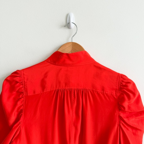 FRAME • Gillian Blouse in Red Orange - Picture 9 of 16